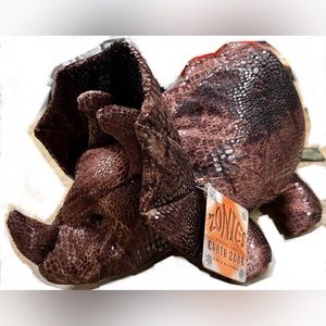 Zonies purple triceratops with tags